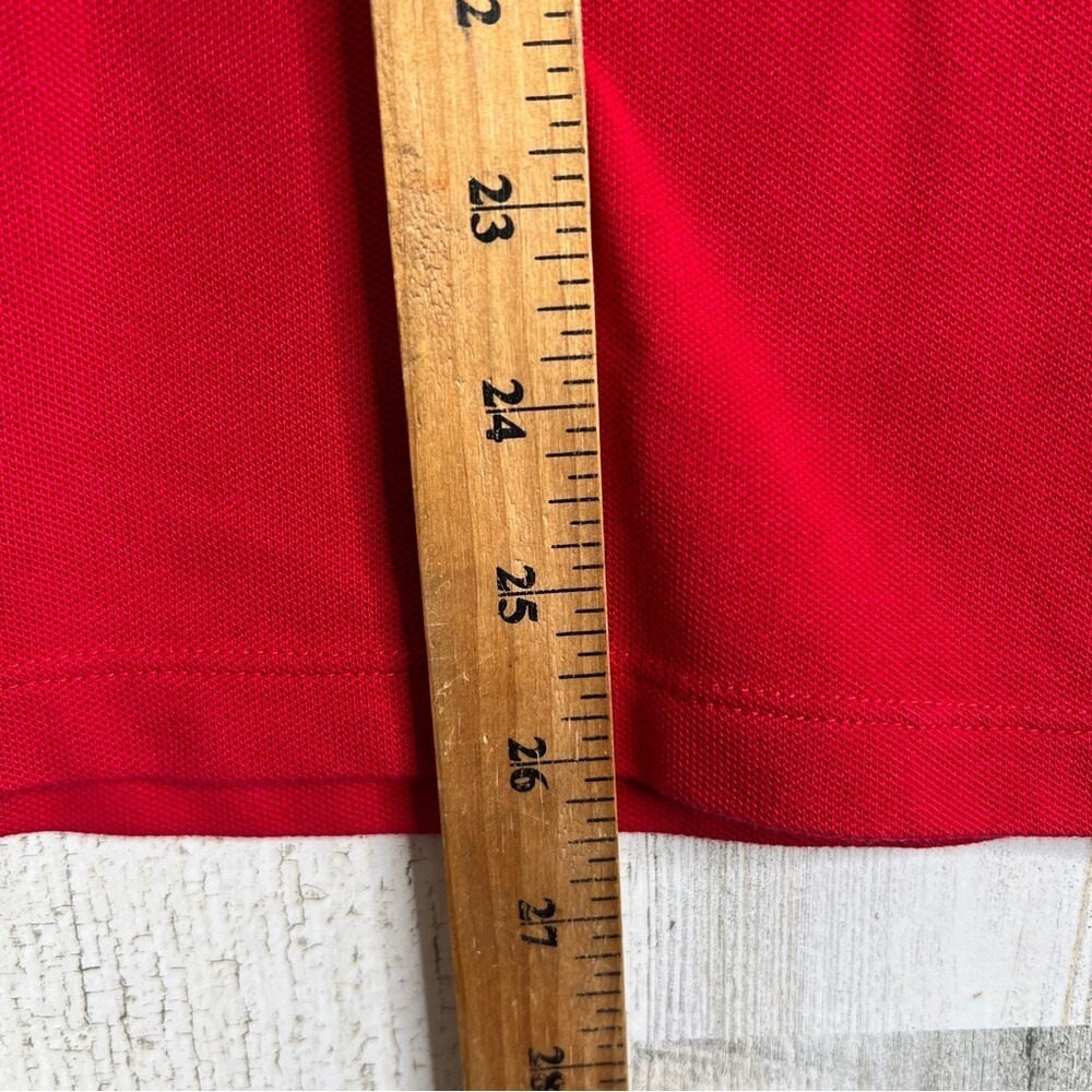 Lacoste Womens Shirt Size 42 US 10 Large Womens Red Polo Golf Performance Wear - Picture 11 of 11